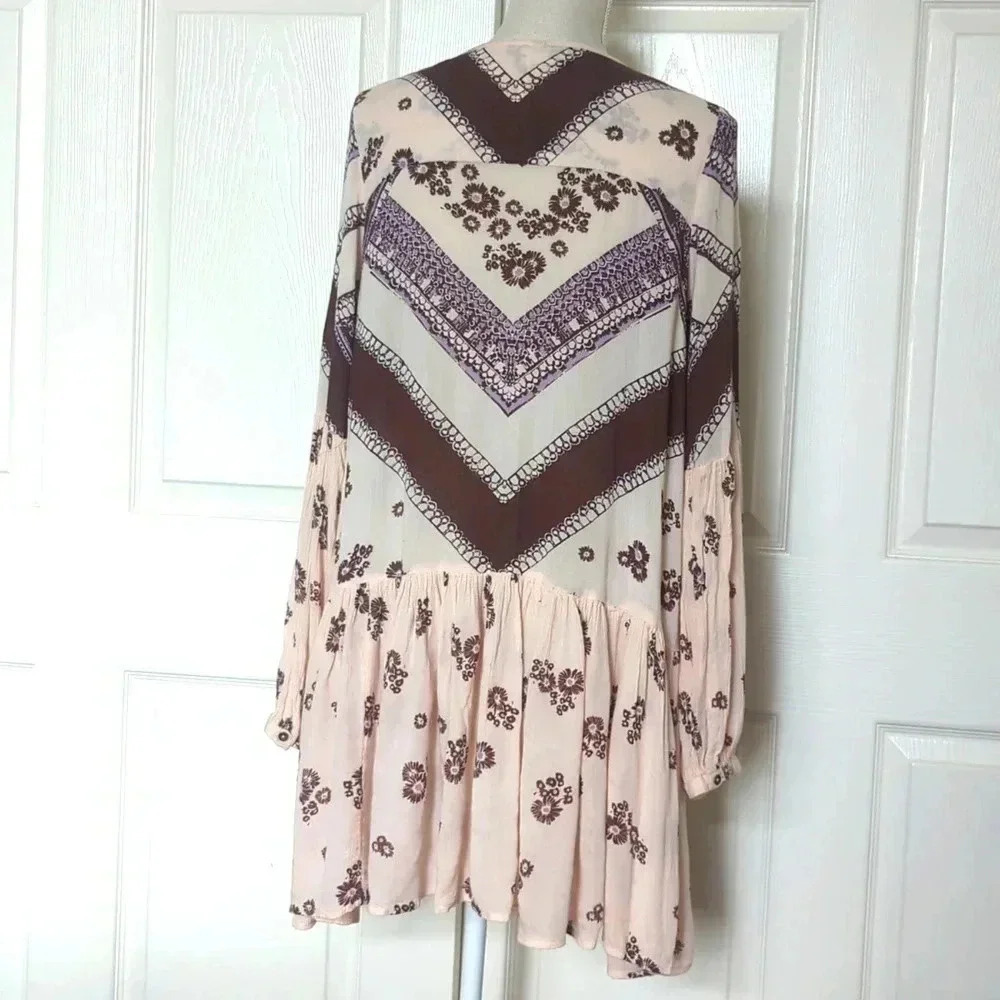 Free People From Your Heart Print Mini Dress Smock - Picture 7 of 9